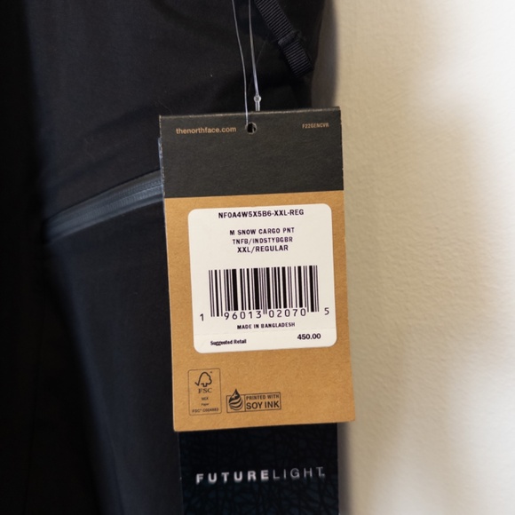 The North Face Black Industry Big Bear Snow Cargo Pants Men’s XXL Ski Snowboard - Picture 4 of 6